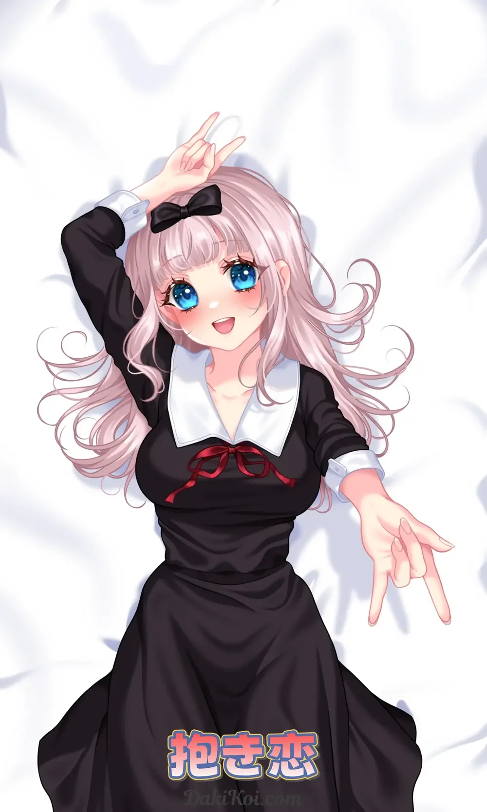A delightful dakimakura cover featuring Chika Fujiwara from Kaguya-sama: Love is War enjoying her school life in Europe, showcasing her cheerful and energetic personality